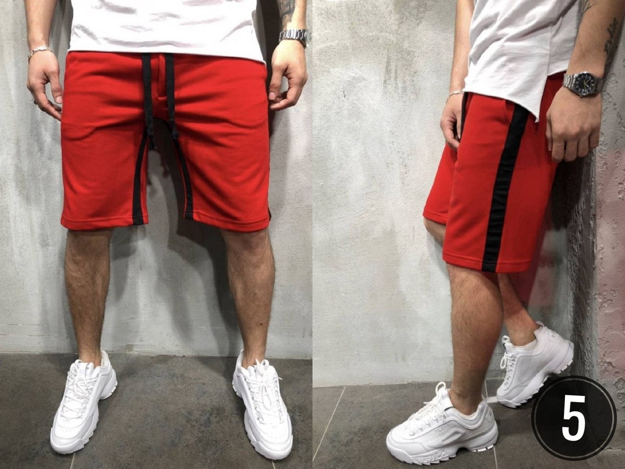 Фото 29 — Шорты спортивные с лампасами
